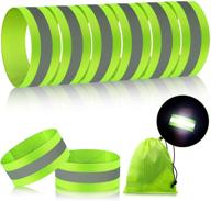 🏃 set of 8 reflective bands for high visibility - straps, bracelets, tape for running, cycling, walking - women, men, arm, wrist, ankle, leg логотип