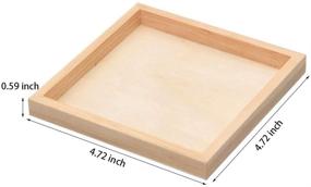 img 3 attached to 🖌️ 6 Pack Unfinished Small Wood Serving Tray: Perfect for DIY Crafts, Projects, and Painting Supplies