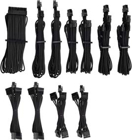 img 4 attached to 💥 Повысьте свою Corsair PSU: CORSAIR Premium Individually Sleeved PSU Cables Pro Kit в элегантном черном цвете - 2 года гарантии включены.