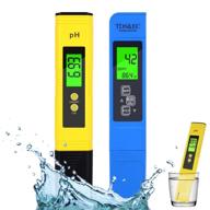 🌊 2-pack ph water digital tester meter with tds ec ppm pen - ideal for household drinking, pool, and aquarium uses logo