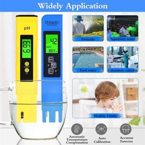 img 3 attached to 🌊 2-Pack PH Water Digital Tester Meter with TDS EC PPM Pen - Ideal for Household Drinking, Pool, and Aquarium Uses