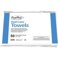 🧖 forpro professional collection nail care disposables towels: lint-free, white, 12 x 16", 50 count - ideal for manicures and pedicures logo