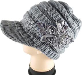 img 1 attached to 🧣 Womens Beanie Hat Scarf Set: Winter Warmth with Thick Knit Slouchy Skull Cap and Infinity Scarf Combo for Women