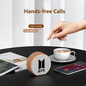 img 2 attached to Продукция высшего качества Kpop BTS: элегантный деревянный Bluetooth-динамик для подарков фанатам (Army)