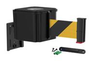 🚧 occupational health & safety products: visiontron wm412 smooth black retractable belt crowd control barrier (wall mounted) including receiving end логотип