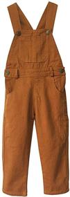 img 4 attached to Brown Bib Overalls 👖 for Boys Size 3T-10 by GRANDWISH