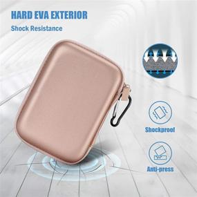 img 1 attached to 📁 ProCase Portable Hard Drive Case - Rosegold, Fits Canvio Basics, WD Elements, My Passport, Seagate Backup Plus, USB 3.0, 2.5" External Hard Drive (1TB 2TB 3TB 4TB)