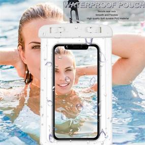 img 2 attached to 📱 Zoiber Waterproof Pouch Set (3 Pack) - Adjustable Waist Strap, Universal Cellphone Waterproof Case for Boating, Fishing, and Kayaking - Waterproof Phone Pouch