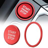 🔴 optimized fit: red engine start stop push to start button ring sticker for volkswagen vw golf 7 gti r jetta cc arteon accessories logo