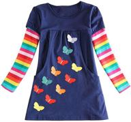 clothes cotton butterfly dresses 7_years girls' clothing in dresses logo