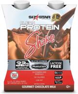 🥤 lactose-free, six star whey protein shake for muscle gain, ready-to-drink protein shake, protein drinks for men & women, 32g protein, gourmet chocolate milk, 11 oz (pack of 12) logo