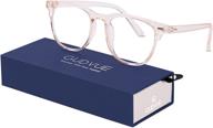 👓 gudvue oversized blue light glasses | computer/tv/phone blue light filter glasses | anti glare/uv400/eye strain | square frame eyeglasses | champagne logo