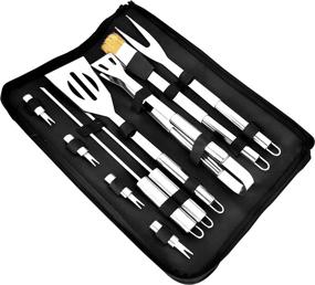 img 4 attached to 🔥 11-Piece Stainless Steel Grilling Utensil Set - Grill King