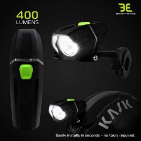 img 3 attached to Bright Eyes Ember 400 LUMENS: Powerful, Long-lasting Bike Headlight with GoPro Compatibility, USB Rechargeable & Waterproof - Includes Free Tail Light