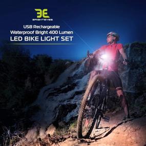 img 1 attached to Bright Eyes Ember 400 LUMENS: Powerful, Long-lasting Bike Headlight with GoPro Compatibility, USB Rechargeable & Waterproof - Includes Free Tail Light