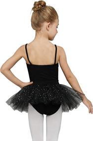 img 3 attached to 👗 Adorable MdnMd Ballerina Outfits: Toddler Girls Ballet Tutu Leotard Dance Glitter Camisole Skirted Ballerina Dress