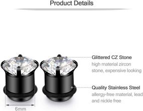 img 2 attached to 👂 Zolure Stainless Steel & Silicone Ear Plugs Ear Gauges Flesh Tunnels Plugs Stretchers Expander Ear Piercing Jewelry in Rose Gold - Sizes 6-16mm