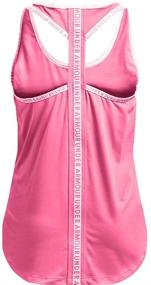 img 1 attached to 💪 Under Armour Girls' Knockout Tank: Cerise/White, Youth Medium - Powerful Performance for Active Girls