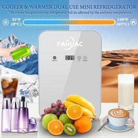 img 3 attached to 🥶 8L Mini Fridge: Compact Refrigerator for Makeup, Skincare, and Food | Portable Personal Fridge with Digital Display - Sliver