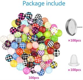 img 3 attached to 🔮 DIY Earring Making Kit: Miayon 100Pcs Stainless Steel Cup Post Earrings with 100Pcs Cabochon Earring Setting, 100Pcs Round Colorful Flatback Cabochons, and 100Pcs Ear Stud Back - 12mm