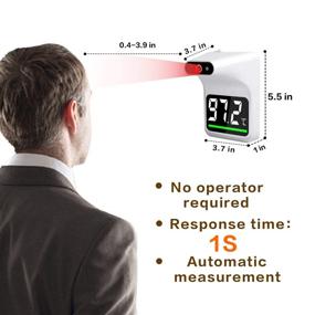 img 3 attached to 🌡️ AGZ Wall-Mounted Infrared Forehead Thermometer: Contactless LED Digital Thermometer for Adults with Fever Alarm