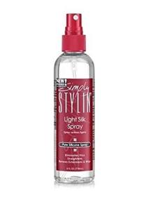 img 1 attached to 💆 Эффективная защита волос от тепла и влаги: просто Stylin 'Light Silk Spray Pure Silicone - натуральная сыворотка для длинных и блестящих волос - 4 унции