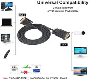 img 2 attached to 🔌 Премиум DVI-D к VGA кабель, Benfei 24+1 к VGA 6 футов мужской на мужской провод с золоченными разъемами - высокое качество и надежное соединение.