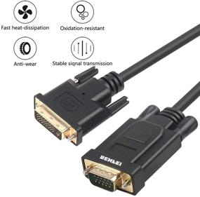 img 3 attached to 🔌 Premium DVI-D to VGA Cable, Benfei 24+1 to VGA 6 Feet Male to Male Gold-Plated Cord - High Quality & Reliable Connection