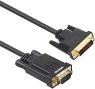 🔌 premium dvi-d to vga cable, benfei 24+1 to vga 6 feet male to male gold-plated cord - high quality & reliable connection logo