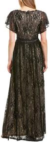 img 1 attached to 💃 Glamorous Adrianna Papell Women's Metallic Lace Long Dress: Shine in Style!
