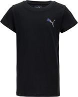 puma girls t shirt black xl logo