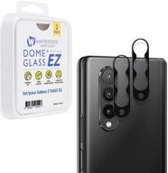 📷 whitestone dome camera protector for samsung galaxy z fold 3 [one touch installation] - scratch-resistant camera protector [two pack] logo