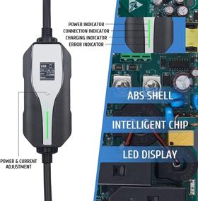 img 2 attached to 🔌 Орион Мотор Тех Быстрая Портативная Зарядка Уровня 2 для Электромобилей: Эффективная Внутренняя/Наружная Зарядная Станция для Электромобилей с Напряжением 110-250В и Током 32А с 7.2кВтч Выходом и Штепсельной Вилкой NEMA 14-50 для Автомобилей SAE J1772 – Надежный Корпус, Кабель 25фт