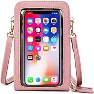 📲 rfid blocking touch screen crossbody cellphone purse with card slots logo