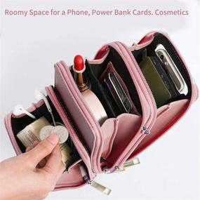 img 3 attached to 📲 RFID Blocking Touch Screen Crossbody Cellphone Purse with Card Slots