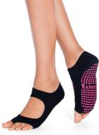 🧦 tucketts allegro toeless grip socks - mary jane style - ideal for yoga, barre, pilates, ballet, dance - non-slip performance логотип