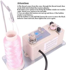 img 4 attached to 🧵 Axis Portable Automatic Bobbin Winder for Juki Janome Brother Singer Quilting Embroidery Sewing Machine - Class15 L M Style Bobbin, Bobbin Max Dia 1.1”, Bobbin Hole Dia 1/4”, Wide 0.46”