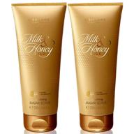 🍯 oriflame sweden milk and honey gold set scrub: luxurious 400 ml skincare delight logo