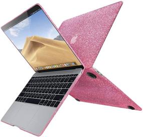 img 3 attached to Anban MacBook Air 13 Inch Case 2021-2018, Glitter Smooth Hard Case, Sparkle Sleeve & Keyboard Cover