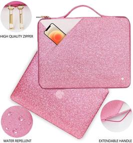 img 1 attached to Anban MacBook Air 13 Inch Case 2021-2018, Glitter Smooth Hard Case, Sparkle Sleeve & Keyboard Cover