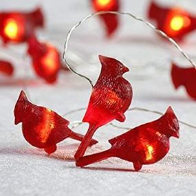 img 4 attached to Enhance Your Holiday Décor with Life Impress Christmas Cardinal Decorative String Lights - 3D Red Bird Themed Battery Operated 10 ft 20 LEDs, Remote Controlled for DIY Home New Year Party, Holiday Wedding, Bedroom, House Decoration