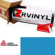 🚗 avery dennison sw900 632-o gloss light blue supreme wrapping film vinyl vehicle car wrap roll - (12x60 with application card) logo