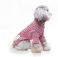 🐶 warm and cozy: yaodhaod dog sweater for small and medium dogs - knitted turtleneck pet coat perfect for cold weather логотип