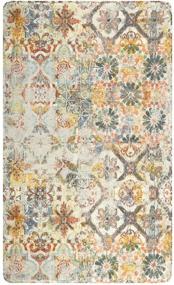 img 3 attached to 🌸 Vintage Bohemian Floral Medallion Area Rug - 3’ X 5’ Non-Slip Distressed Accent Throw Rug for Living Room & Bedroom Decor