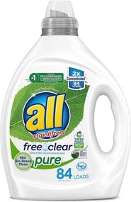 img 4 attached to 🌿 Free Clear Pure Biobased Liquid Laundry Detergent - Unscented and Hypoallergenic, 2X Concentrated, 84 Loads