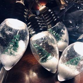 img 1 attached to 🎄 Snow Globe Christmas String Lights with 6 LED Bulbs - Mini Snowflake Lamp Decoration for Home, Christmas Tree, Party, Bedroom - Battery Operated (Batteries Not Included)