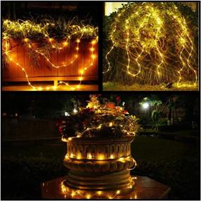 img 1 attached to 🌟 Aluvee 33ft Solar Rope String Light Outdoor - Waterproof Garden Decoration for Christmas, Wedding, Party, Tree, Xmas - 100LED Warm White + PVC Tube