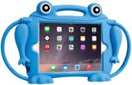 🐸 chin fai [eye popping frog] kids case for ipad mini 1-5 - shockproof silicone cover for 2019 apple ipad mini with retina display - blue logo