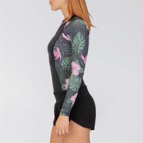 img 2 attached to Hurley Full Zip Long Sleeve Rashguard Anthracite