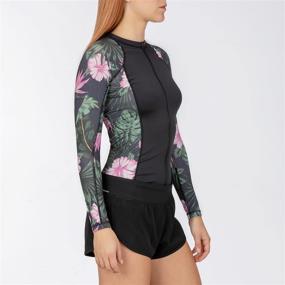 img 1 attached to Hurley Full Zip Long Sleeve Rashguard Anthracite